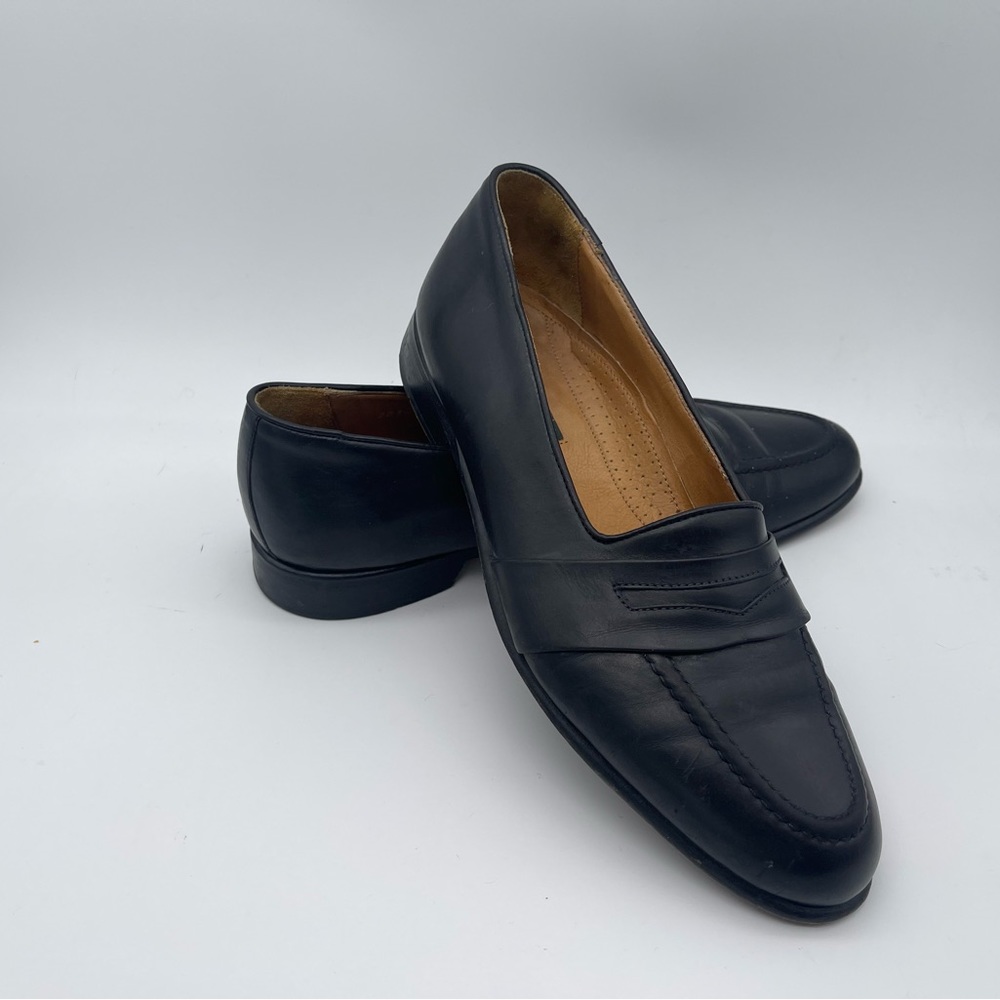 Zelli Black Leather Penny Loafer